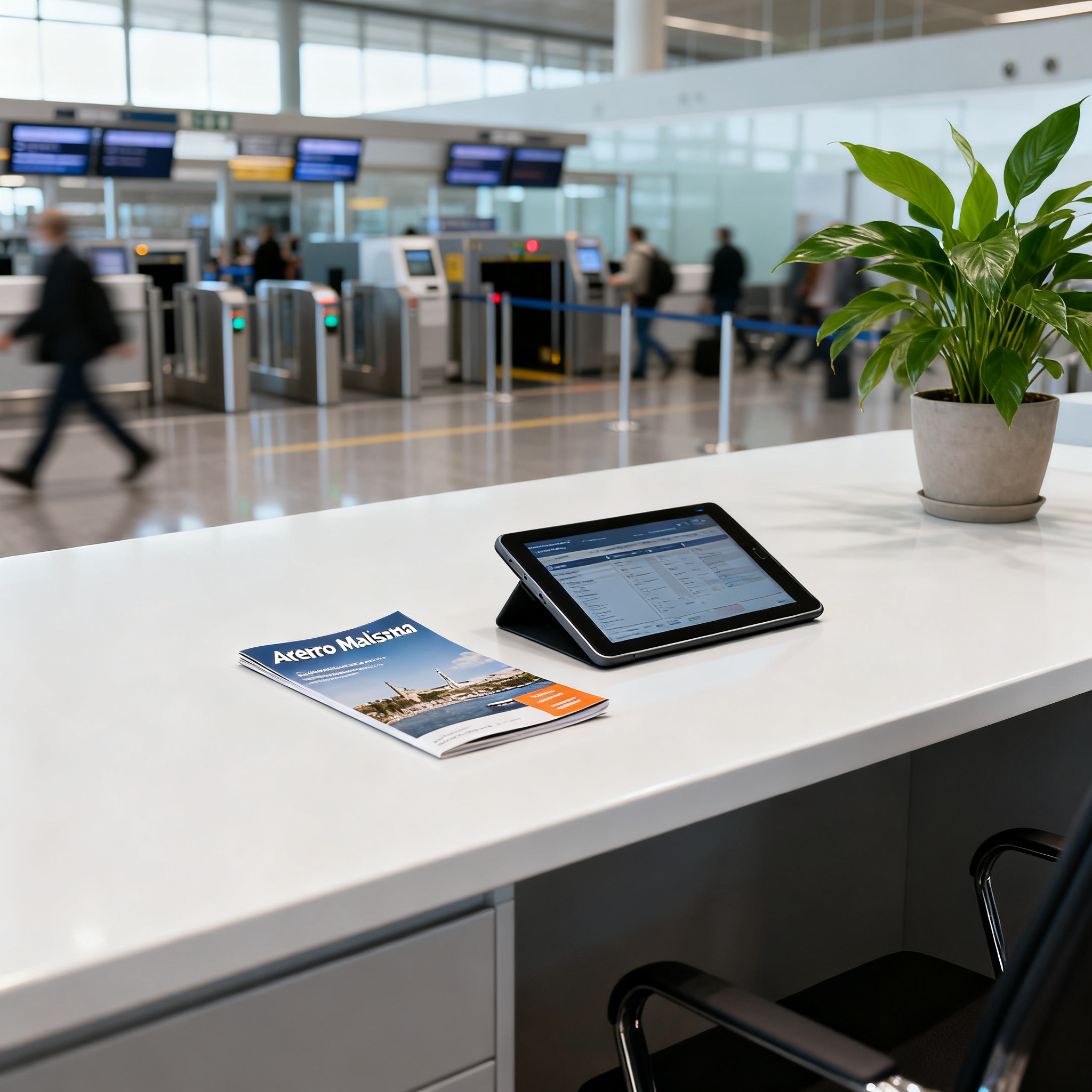 Banco informazioni nell’aerostazione di Malpensa