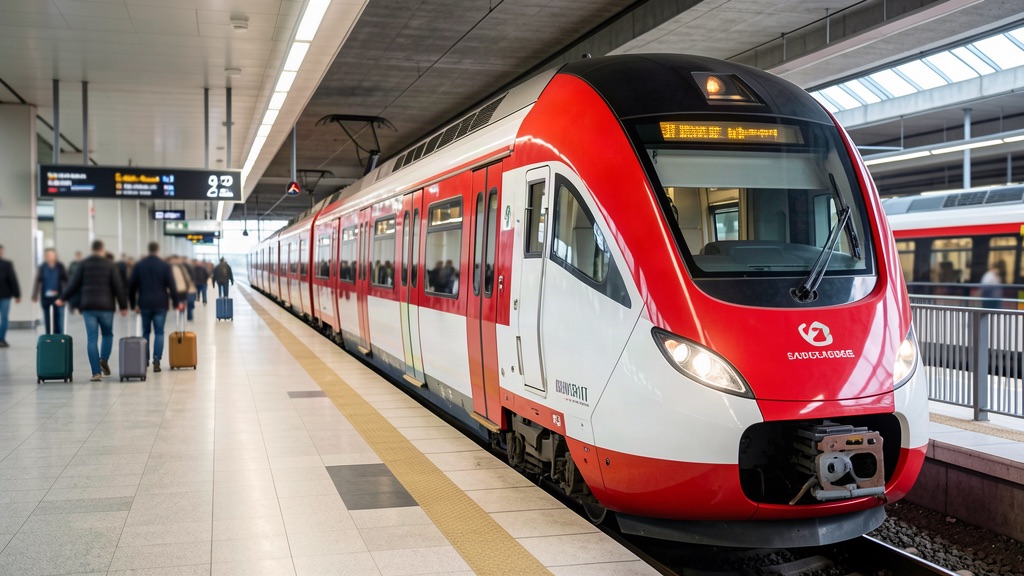 Treno Malpensa Express in arrivo al binario del Terminal 1