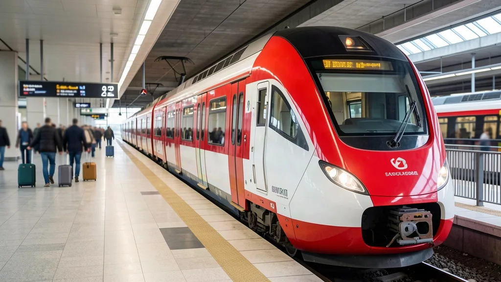 Treno Malpensa Express in arrivo al binario del Terminal 1